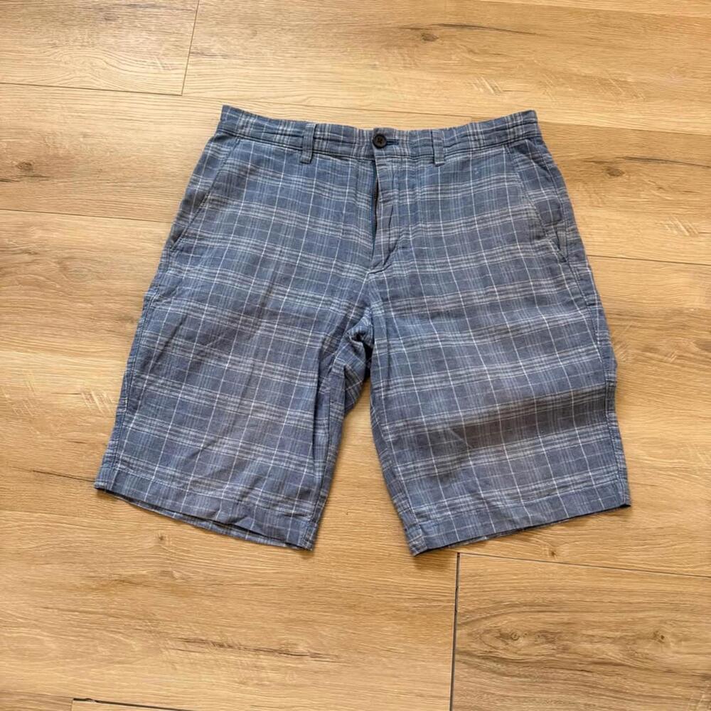 Banana Republic Emerson Shorts Blue Plaid Men's 31